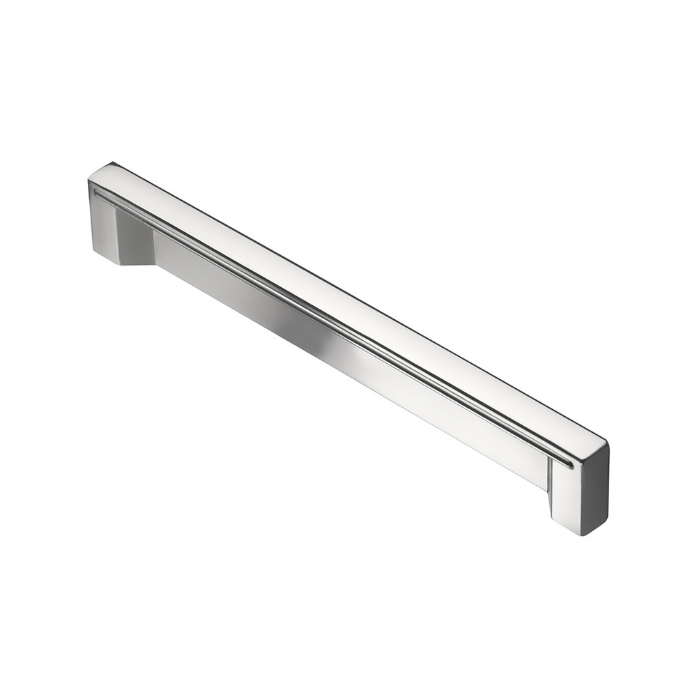 

Ручка-рейлинг мебельная Kerron Metallic 145 мм металлическая хром (R-3060-128)