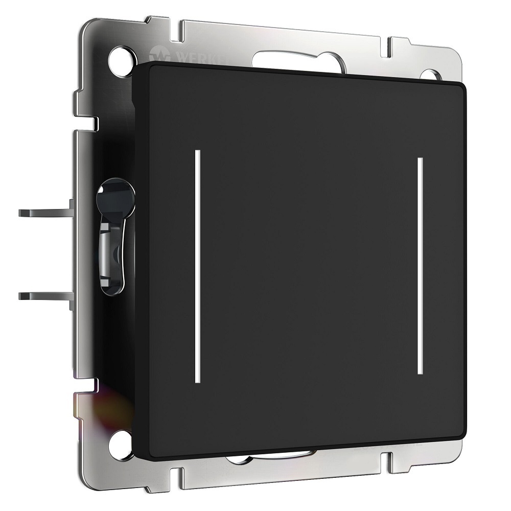 фото Выключатель werkel (a063602) двухклавишный скрытая установка черный ip20 сенсорный с подсветкой
