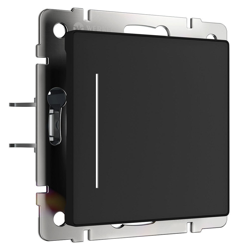 фото Выключатель werkel (a063601) одноклавишный скрытая установка черный ip20 сенсорный с подсветкой