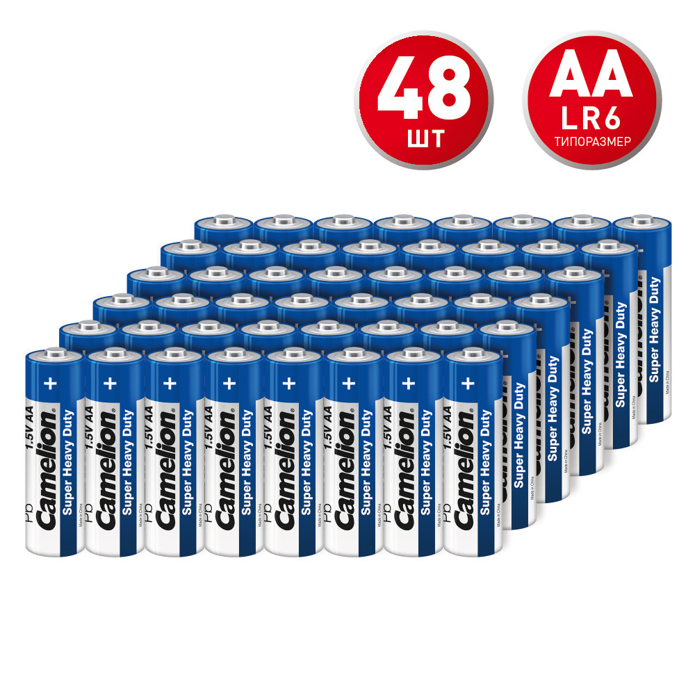 Батарейка Camelion Blue (R03P-BP4B) ААА мизинчиковая R03 1,5 В (48 шт.) батарейка aaa camelion blue r03 r03p bp4b 4 штуки