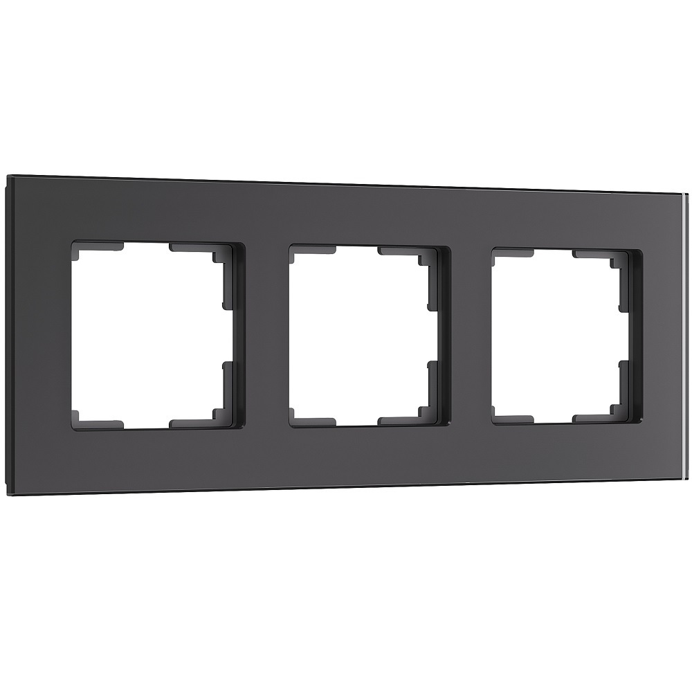 рамка werkel hammer трехместная черная a052521 Рамка Werkel Senso трехместная черная (a064574)