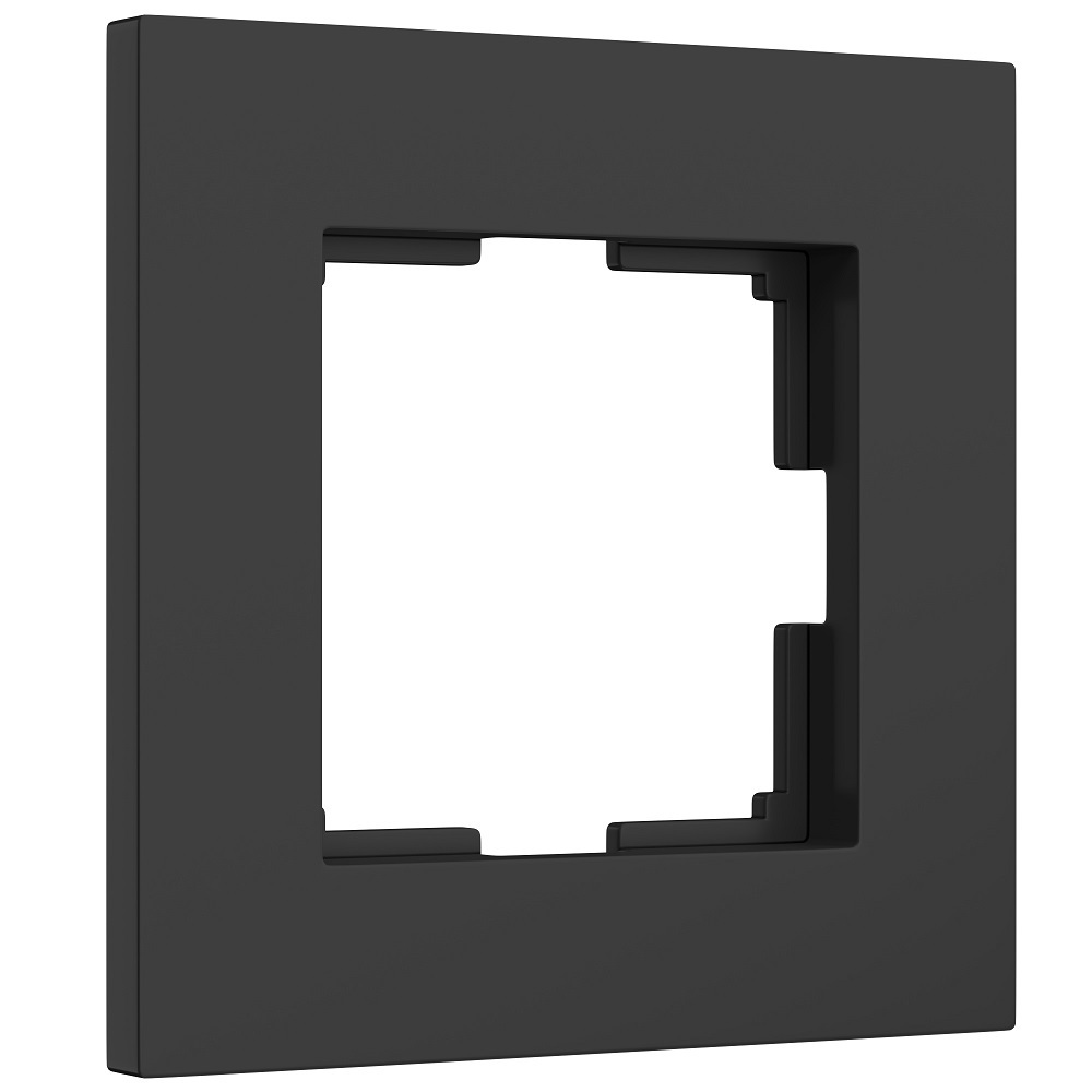 рамка werkel slab a062793 одноместная универсальная белая матовая ip20 Рамка Werkel Slab одноместная черная матовая (a062799)