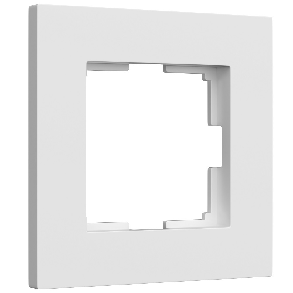 Рамка Werkel Slab одноместная белая матовая (a062793) рамка werkel favorit одноместная белая матовая a051290