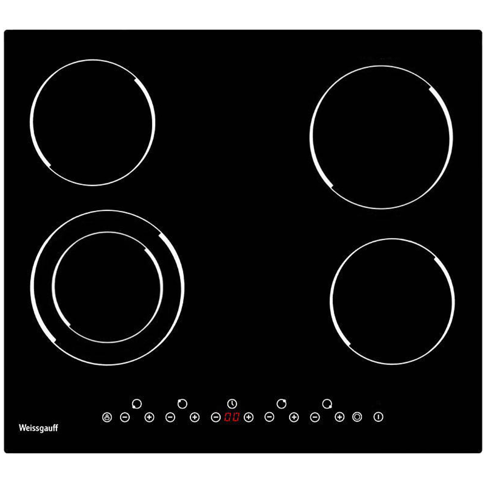 Варочная панель электрическая Weissgauff HV 641 B Black Edition 4 конфорки черная
