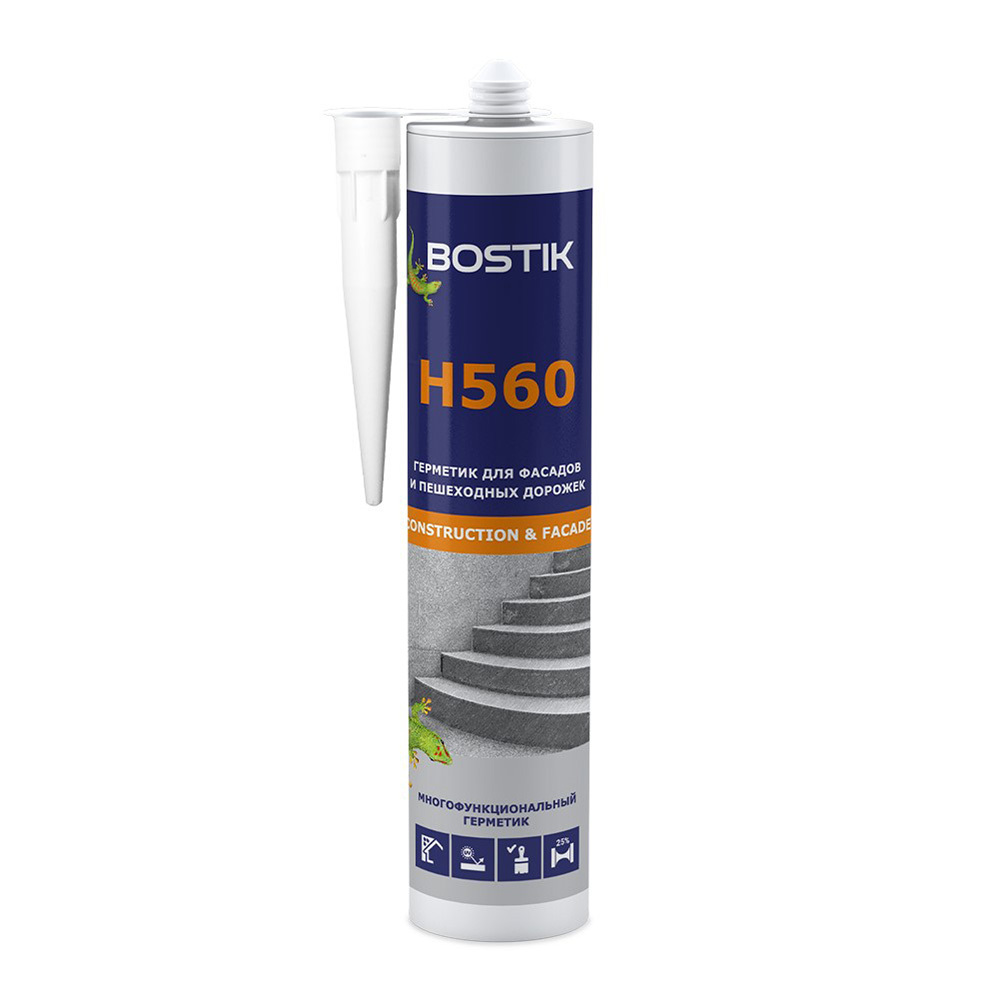 Герметик гибридный Bostik H560 Seal'n'flex all weather светло-серый 290 мл герметик гибридный bostik h560 светло серый 600 мл