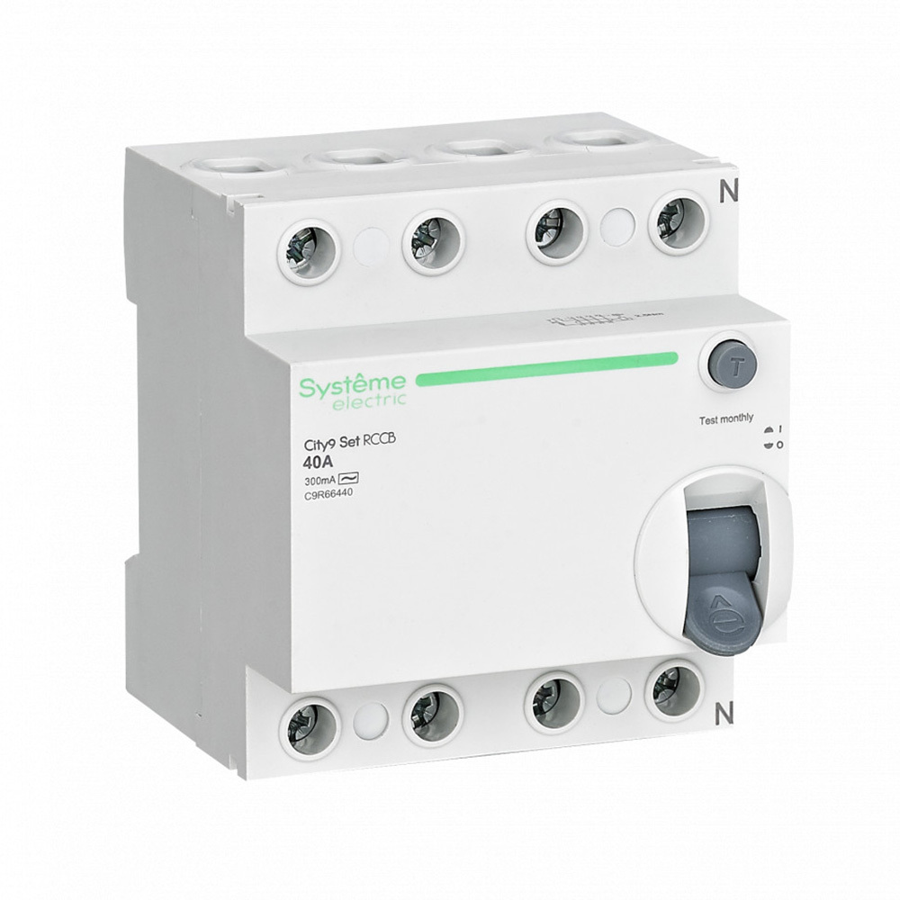 фото Узо systeme electric city9 set вдт 40а 300 ма 3p+n тип ас 4,5 ка (c9r66440)