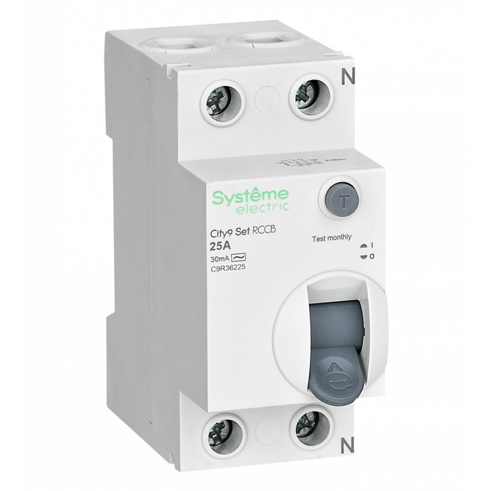 фото Узо systeme electric city9 set вдт 25а 30 ма 1p+n тип ас 4,5 ка (c9r36225)