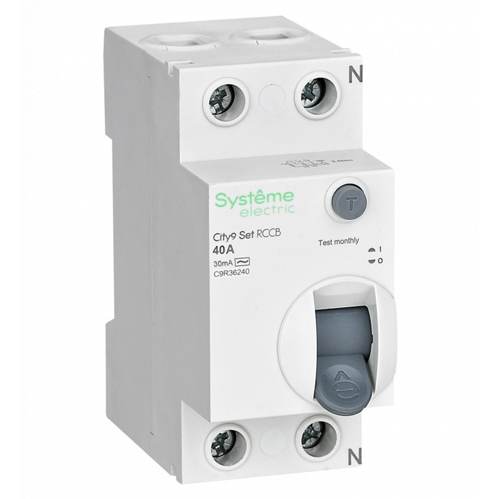 фото Узо systeme electric city9 set вдт 40а 30 ма 1p+n тип ас 4,5 ка (c9r36240)