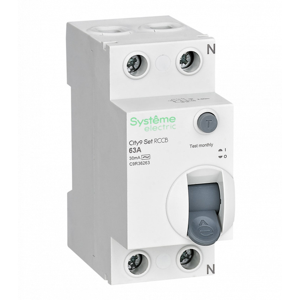 фото Узо systeme electric city9 set вдт 63а 30 ма 1p+n тип ас 4,5 ка (c9r36263)