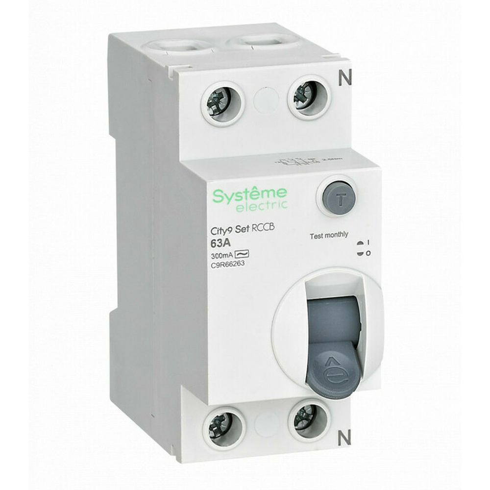 фото Узо systeme electric city9 set вдт 63а 300 ма 1p+n тип ас 4,5 ка (c9r66263)