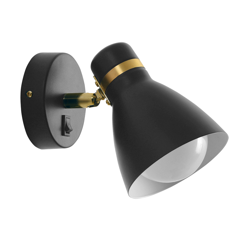 Бра Arte Lamp Fafnir E27 40 Вт 230 В черное IP20 (A5047AP-1BK)