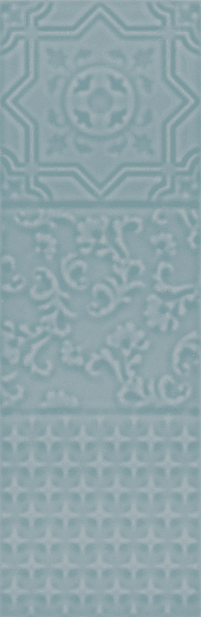 фото Плитка облицовочная monopole esencia relieve blue brillo глянцевая микс из 6 плиток 300х100x8 мм (34 шт.=1,02 кв.м)