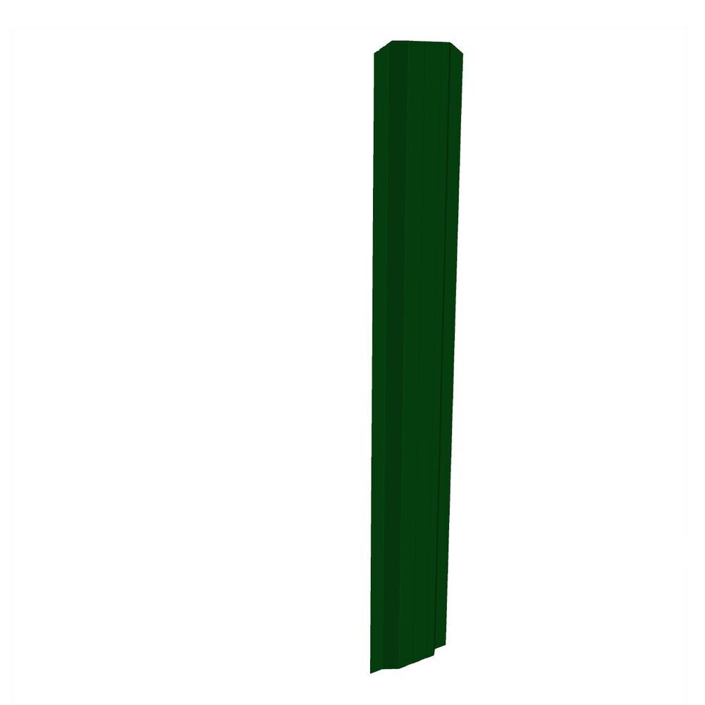 фото Евроштакетник двухсторонний п-образный 0,6 мм 125х2000 мм зеленый шагрень ral 6005 фигурный срез ювента
