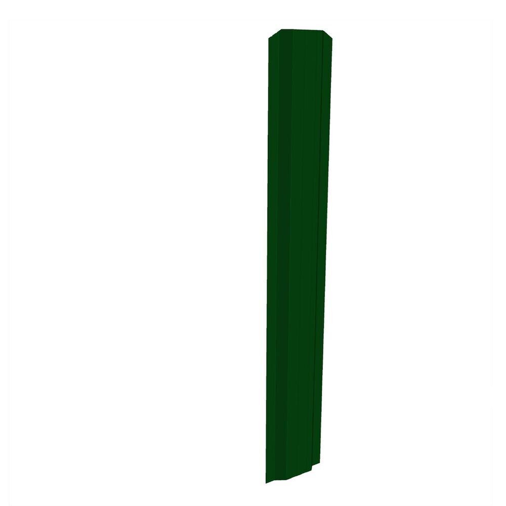 фото Евроштакетник двухсторонний п-образный 0,45 мм 125х1500 мм зеленый ral 6005 фигурный срез ювента