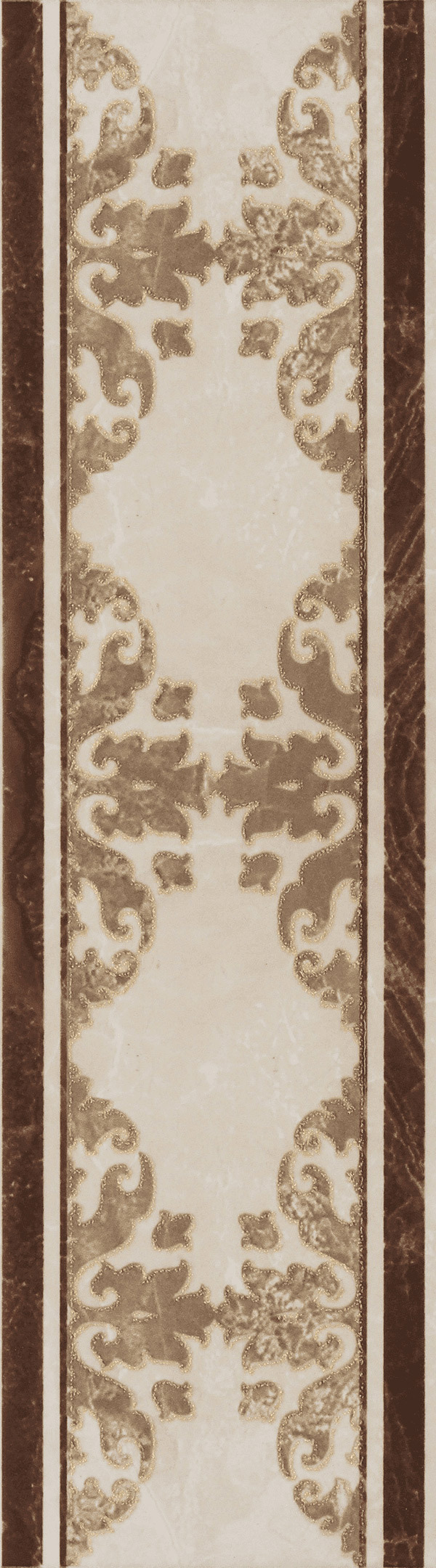 фото Плитка бордюр евро-керамика дельма коричневый 270x77x8 мм