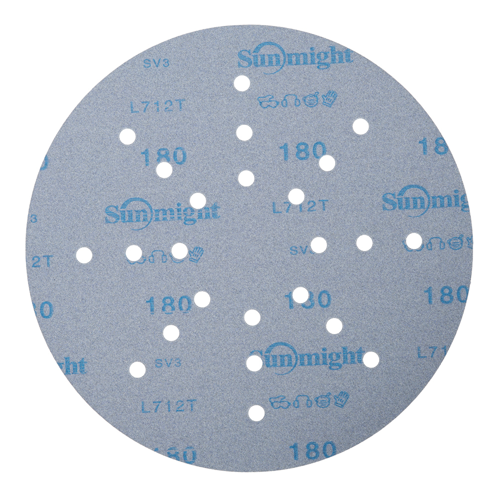 Диск шлифовальный Sunmight Ceramic (78010R3) d225 мм P180 на липучку пленочная основа (3 шт.) диск шлифовальный белмаш 228 мм p180 sd010a