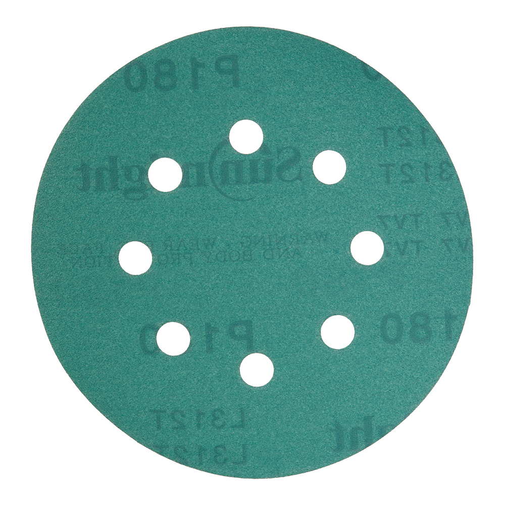 Диск шлифовальный Sunmight Film d125 мм P180 на липучку пленочная основа (5 шт.) диск шлифовальный белмаш 228 мм p180 sd010a