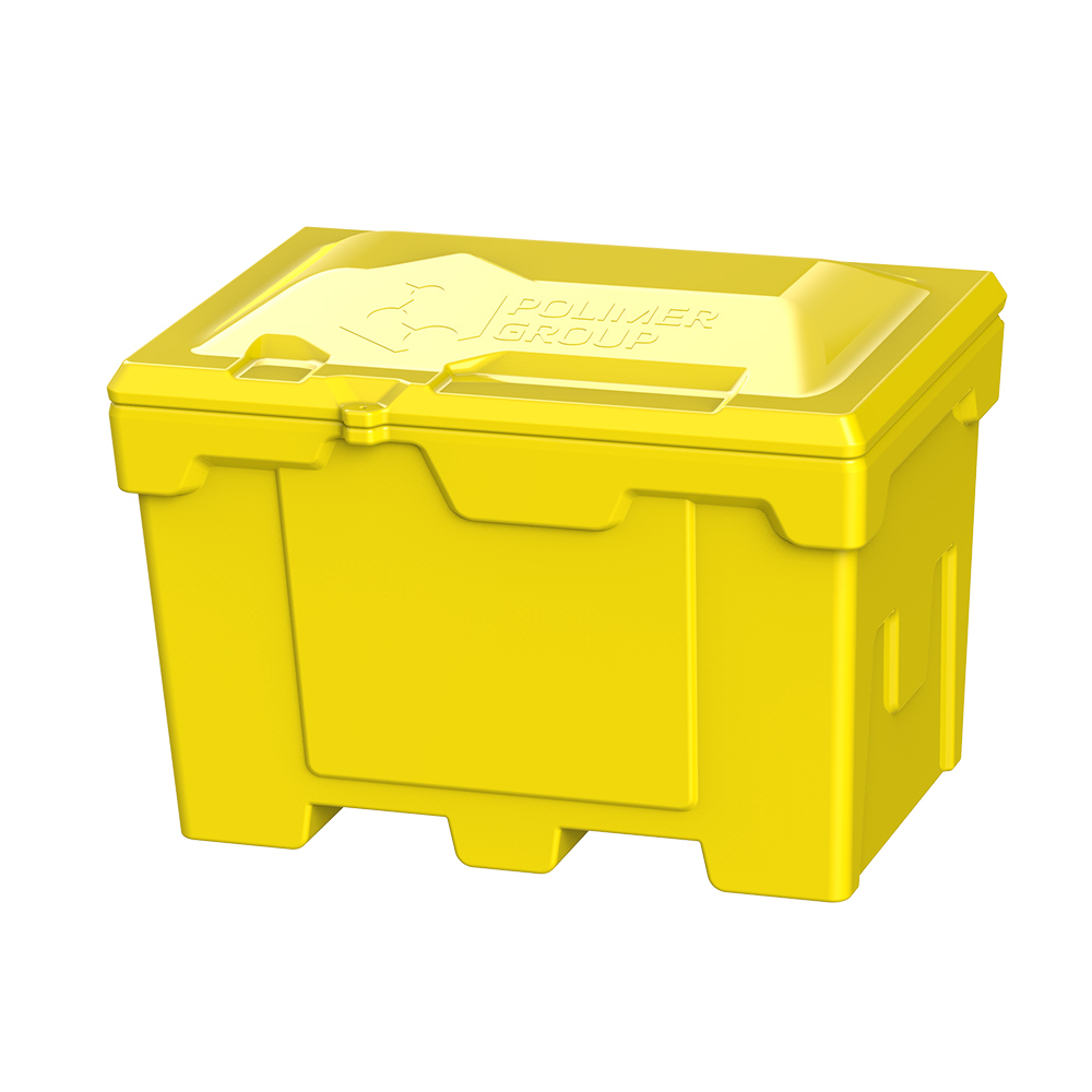 Ящик для песка и реагентов полиэтиленовый Polimer Group желтый 500 л polimer group g 500 синий 500 л 832 мм