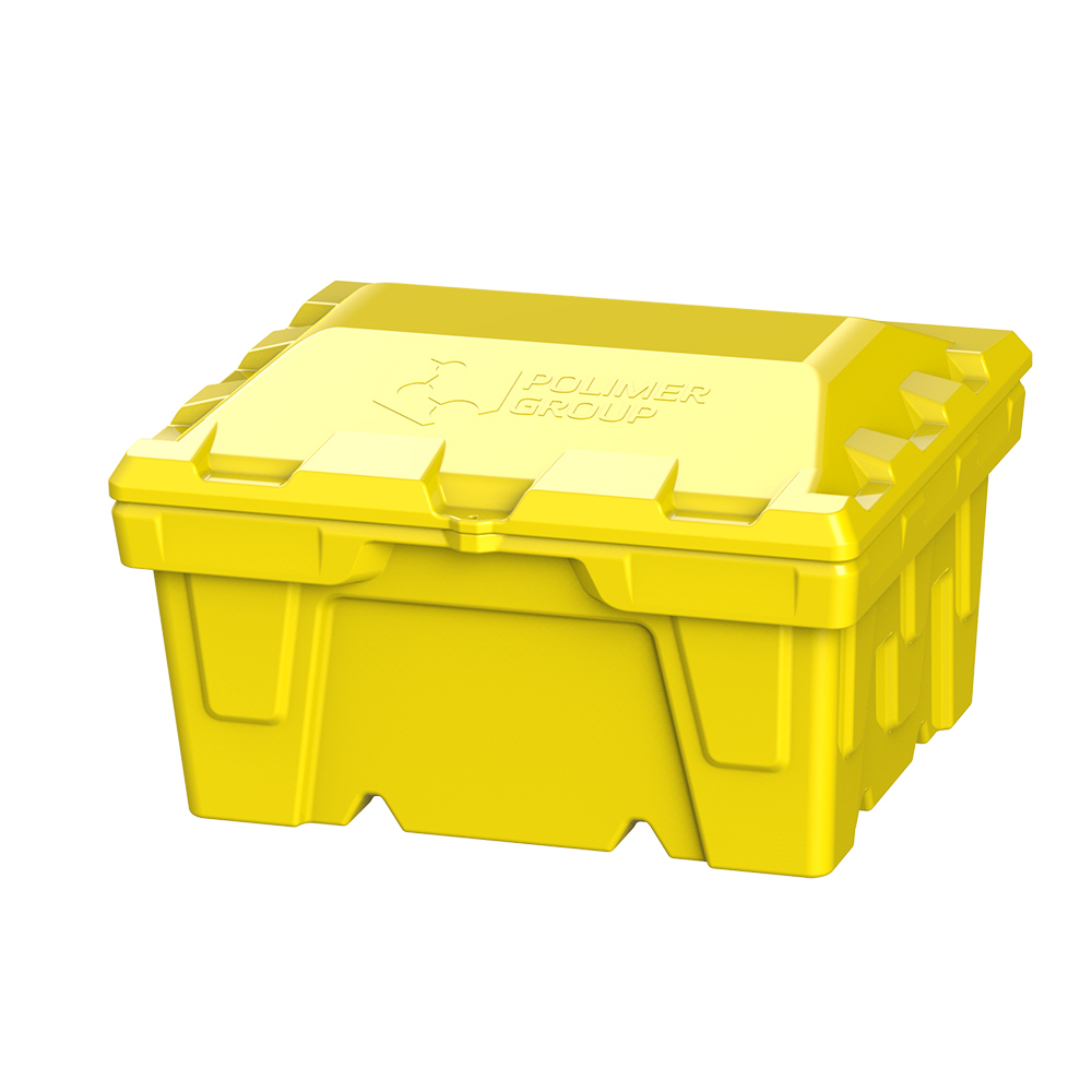 Ящик для песка и реагентов полиэтиленовый Polimer Group желтый 250 л подземная топливная емкость polimer group dt 2000