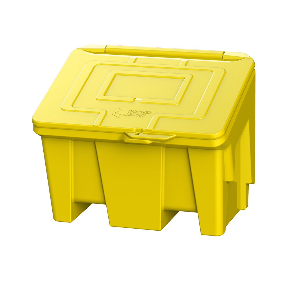 Ящик для песка и реагентов полиэтиленовый Polimer Group желтый 160 л подземная топливная емкость polimer group dt 2000