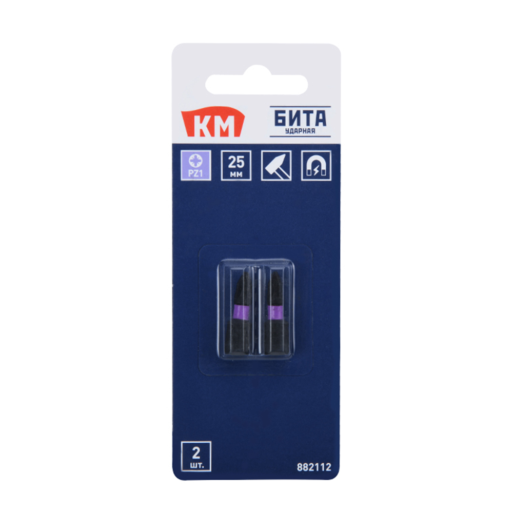 Бита КМ (882112) PZ1 магнитная 25 мм ударная (2 шт.) — купить в ...