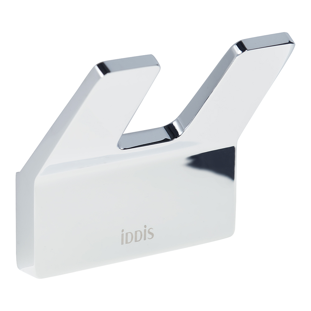 фото Крючок для ванной iddis slide двойной на шуруп металл хром (slisc20i41)