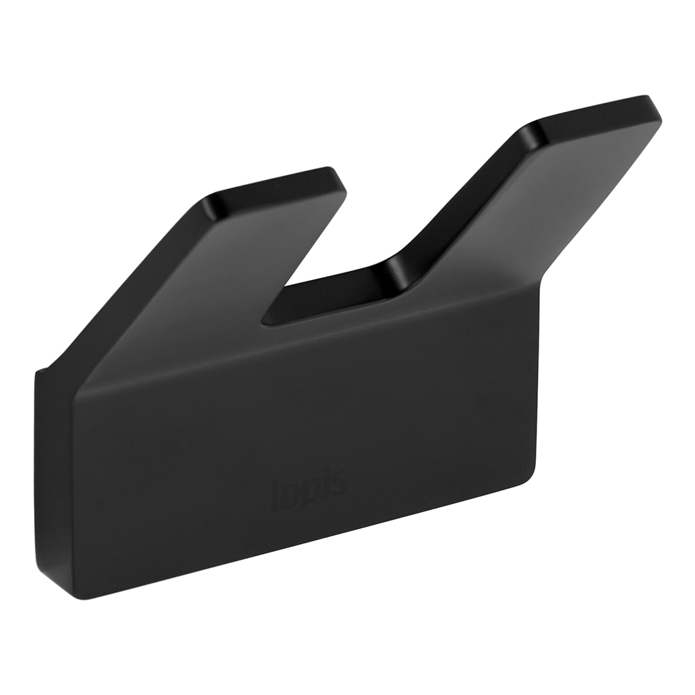 Крючок для ванной Iddis Slide двойной на шуруп металл черный (SLIBS20i41)