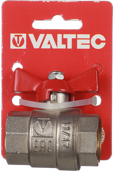 Кран шаровой латунный Valtec Base 3/4 ВР(г) х 3/4 ВР(г) бабочка прямой (VT.217.N.05) Вид№5