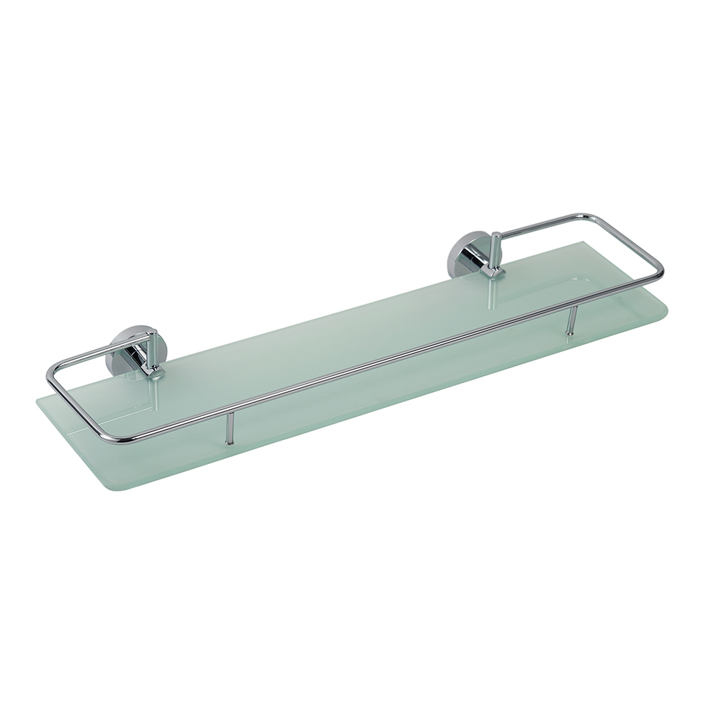 Полка для ванной Fora Long 500х157х65 мм стекло/металл хром (L034*50M/1312) крючок fora long l054 1 хром