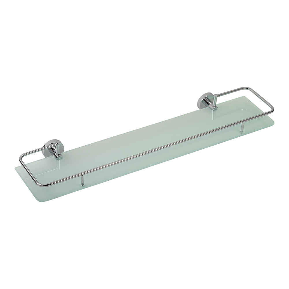 Полка для ванной Fora Long 600х157х65 мм стекло/металл хром (L03460M/1329)