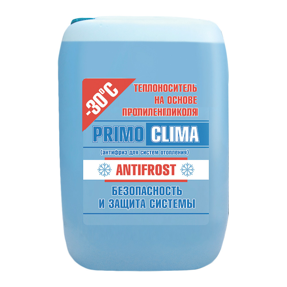 Теплоноситель Primoclima Antifrost -30 °С 10 кг на основе пропиленгликоля теплоноситель termopoint eco 30°с 10 кг на основе пропиленгликоля
