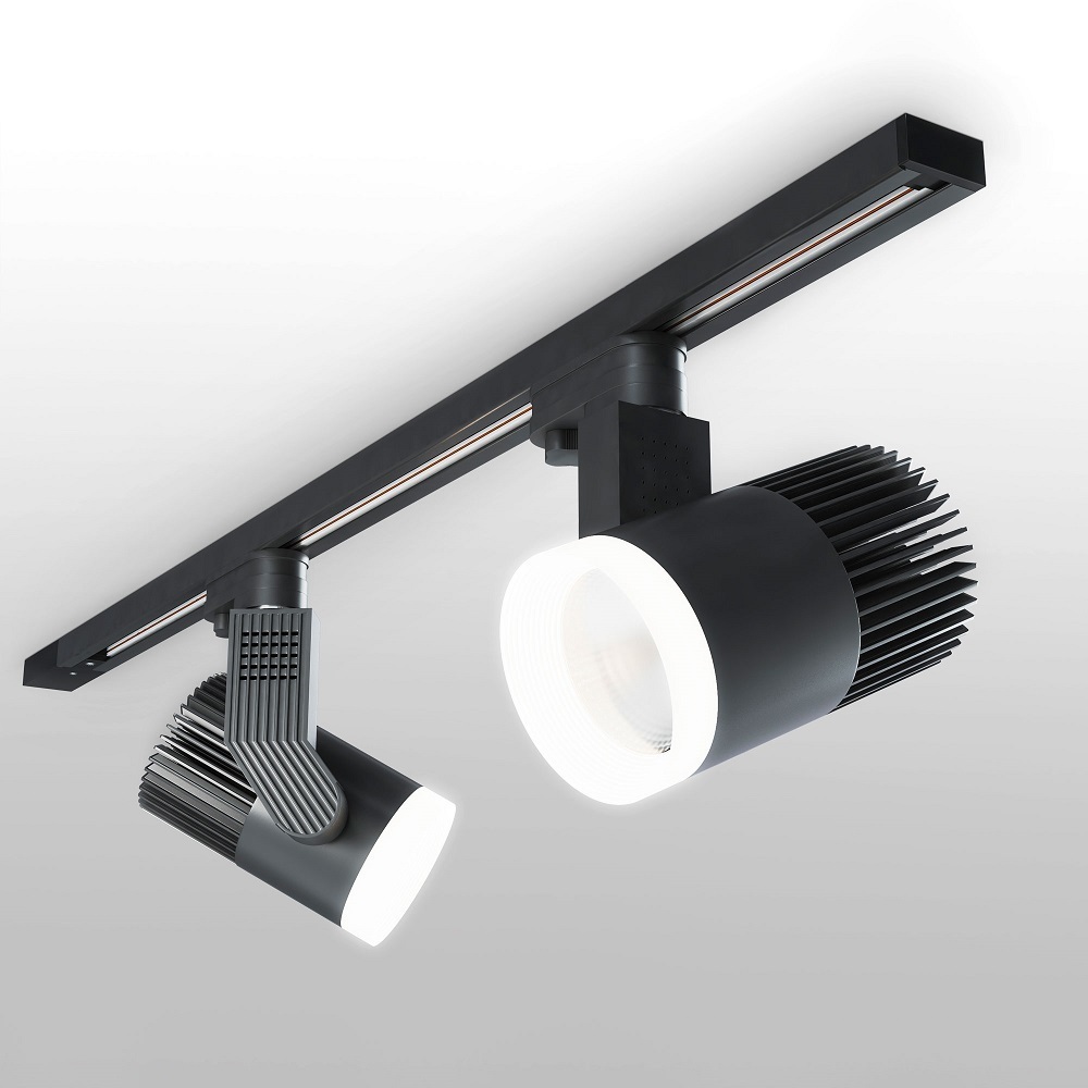 

Светодиодный трековый светильник однофазный Elektrostandard Accord 4200К 20 Вт 12 кв.м черный (a043917)