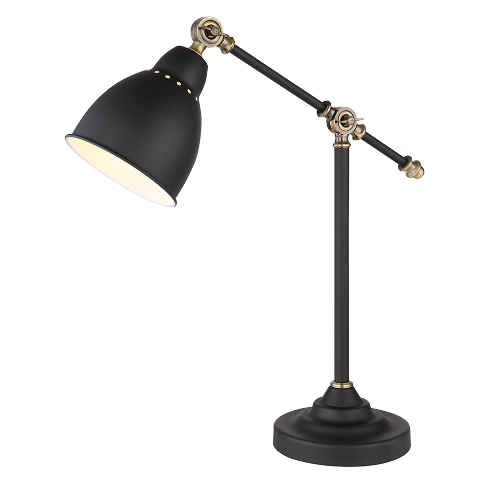 Лампа настольная E27 60 Вт Arte Lamp Braccio (A2054LT-1BK) лампа настольная arte lamp a2054lt 1ab