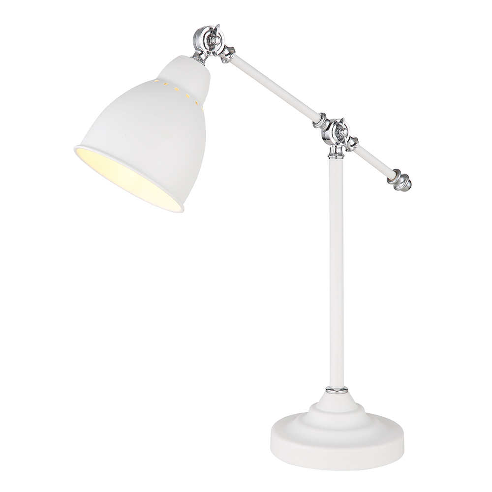 Лампа настольная E27 60 Вт Arte Lamp Braccio (A2054LT-1WH) лампа настольная arte lamp a2054lt 1wh