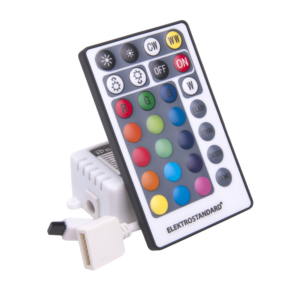 Контроллер умный для светодиодной ленты RGB Elektrostandard LSC 022 (a053710) 48 Вт 12/24 В IP20 с пультом контроллер умный для светодиодной ленты elektrostandard a055252 120 240 вт 12 24 в ip20