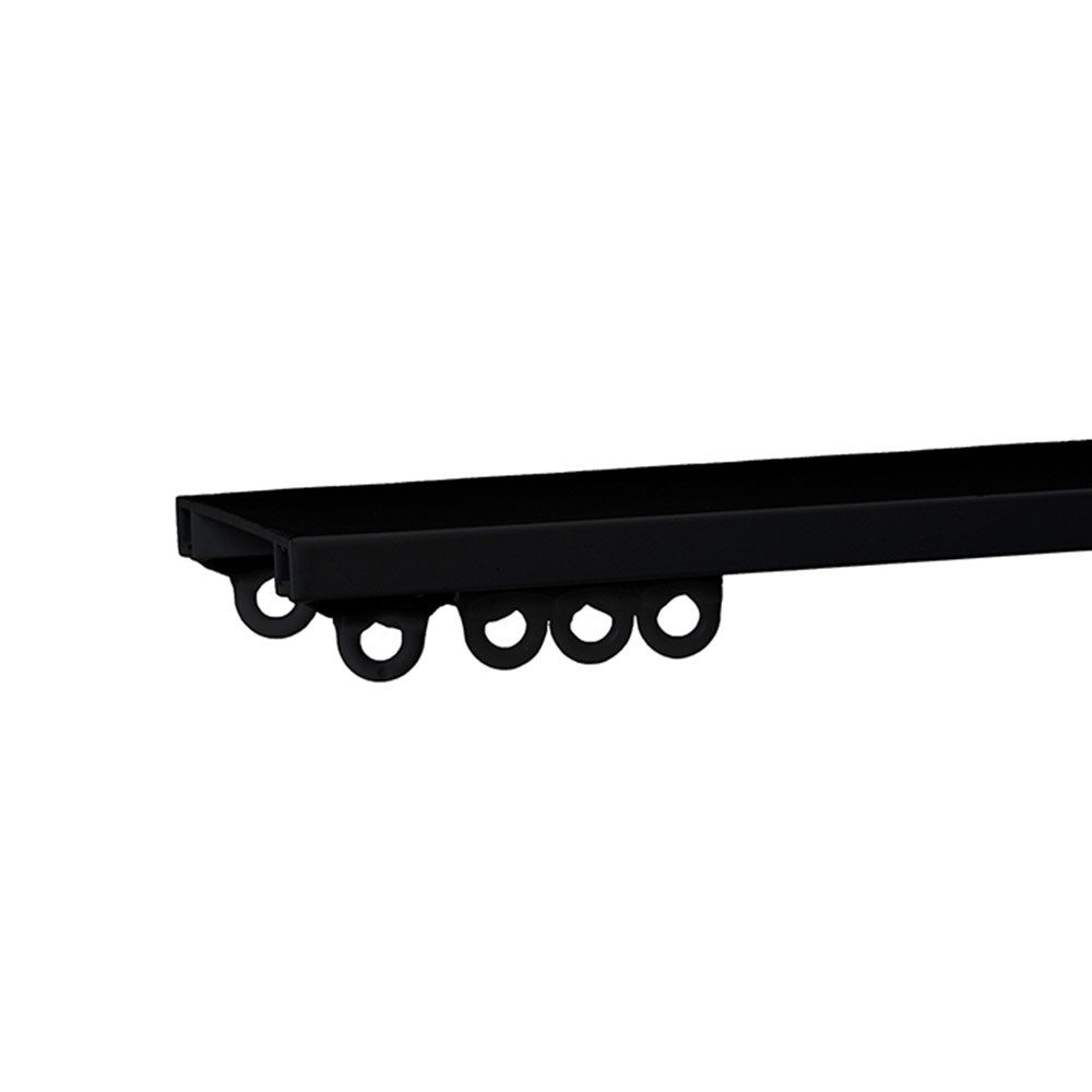 Карниз потолочный алюминиевый двухрядный Facile 160 см черный
