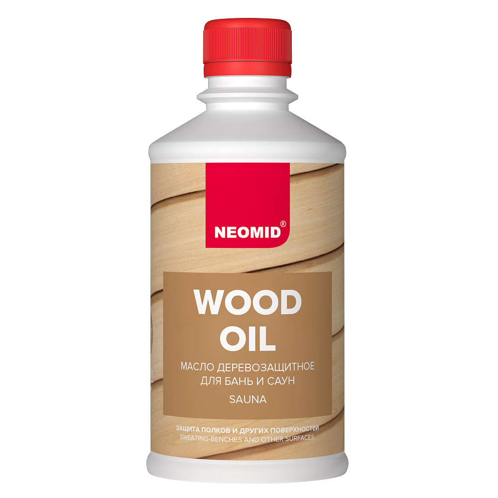 Масло Neomid для бань и саун бесцветное 0,25 л масло по дереву для бань и саун живица 2 л