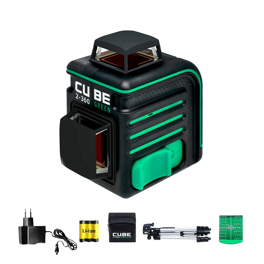 Уровень лазерный ADA Cube 2-360 Green Professional Edition (А00534) со штативом уровень лазерный ada cube 3d green professional edition а00545
