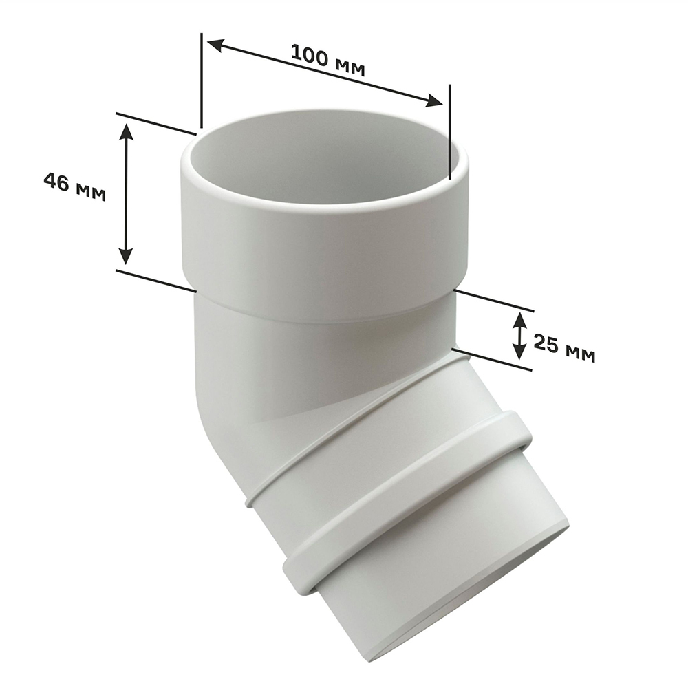 Колена водосточных труб 100 мм. Docke колено 45. Деке Люкс колено 45 градусов пломбир. Колено водосточное Деке 45. Колено 45 градусов Docke Standart белый.