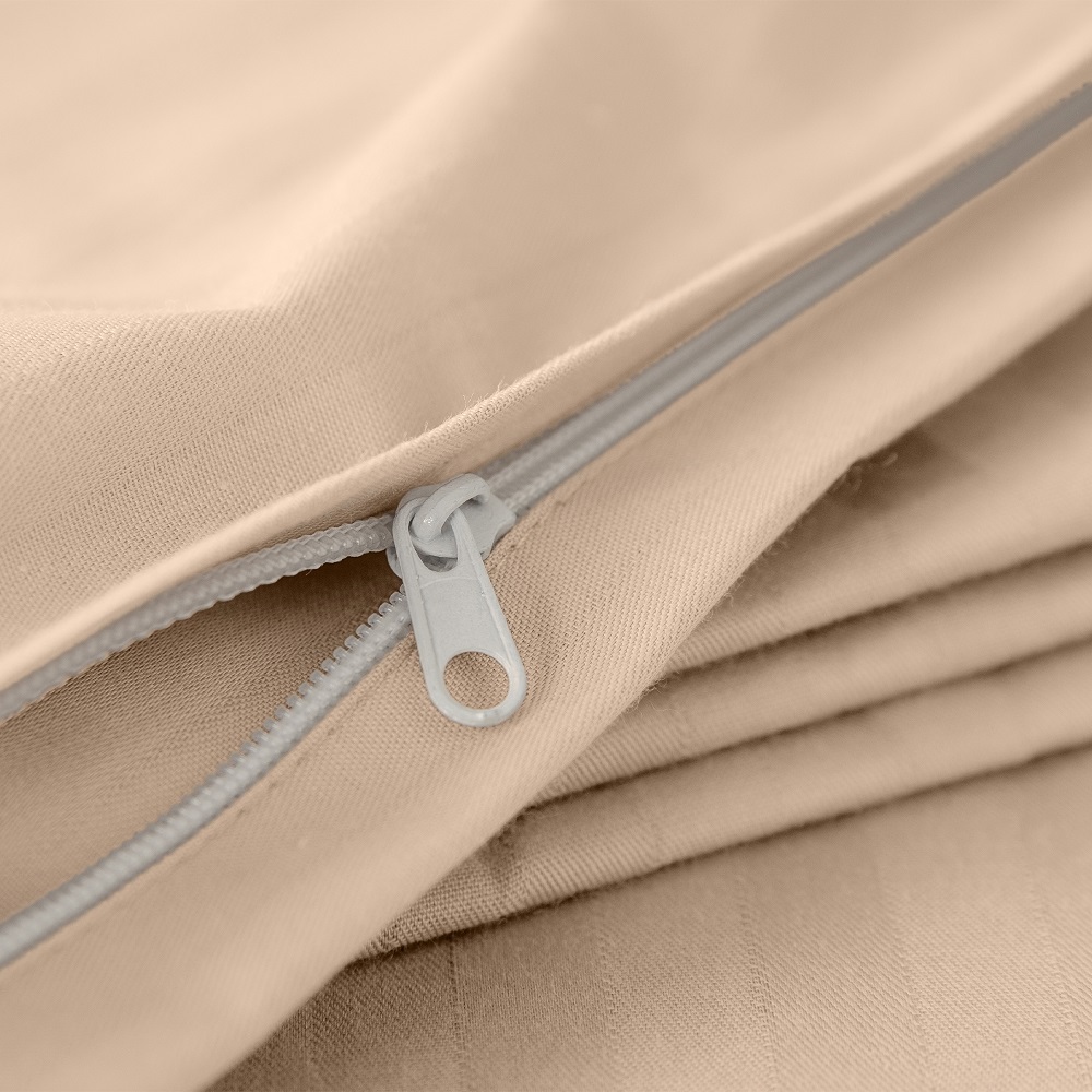 

Комплект постельного белья 2-спальный страйп-сатин Verossa Stripe бежевый с простыней 220х240 см