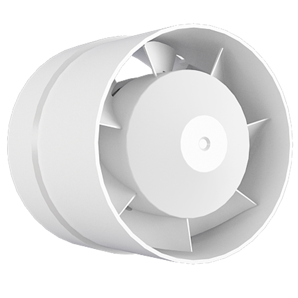 Вентилятор канальный осевой НашВент Джаз Плюс d125 мм белый вентилятор вентиляционный для автофургона белый боковой вытяжной вентилятор для дома на колесах прицепа автофургона с сильным потоком в