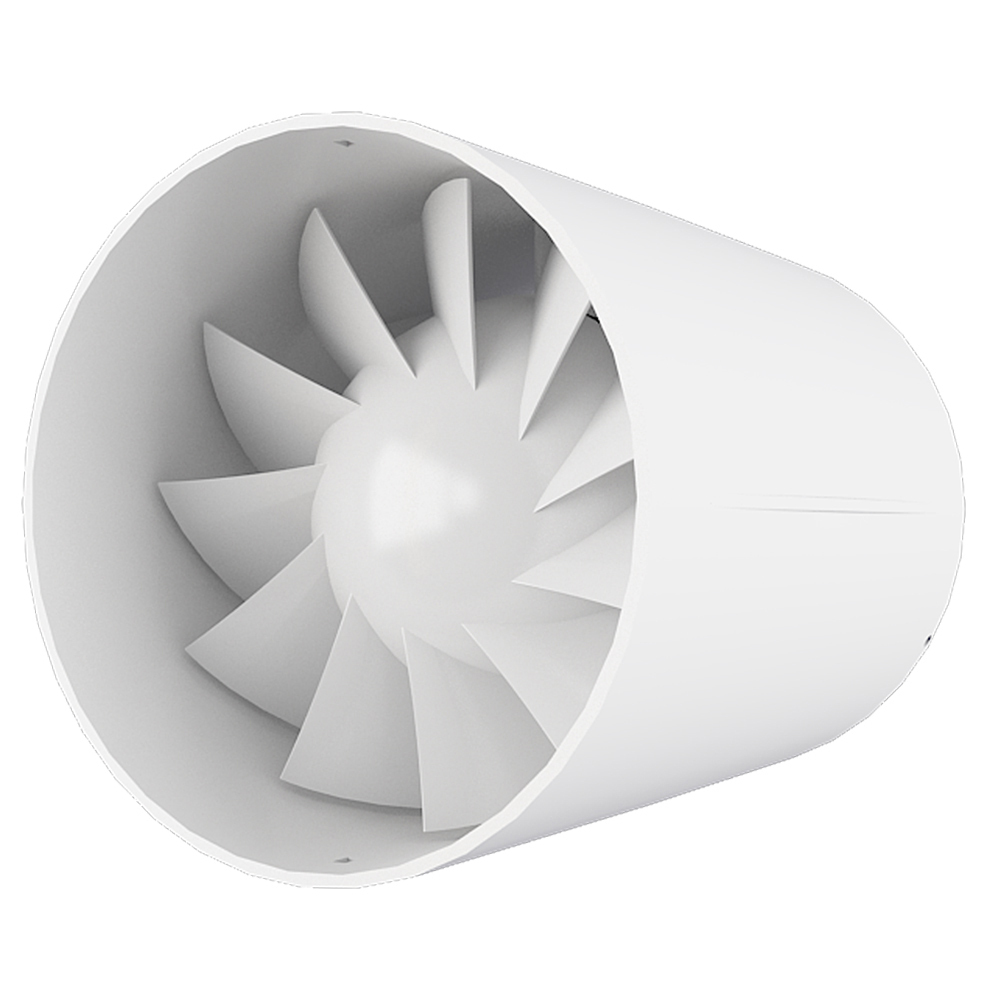 Вентилятор канальный осевой НашВент Блюз d125 мм белый