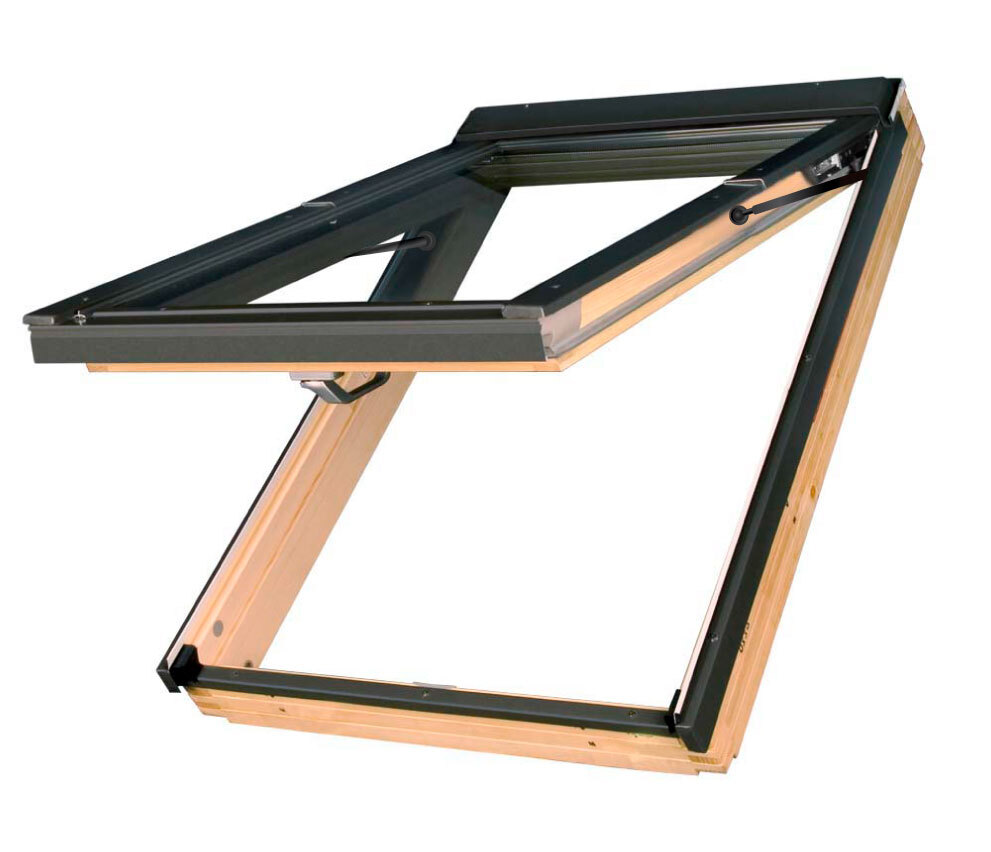 Окно мансардное Fakro FTP-V CH top-hung деревянное 550х980 мм одностворчатое 34085