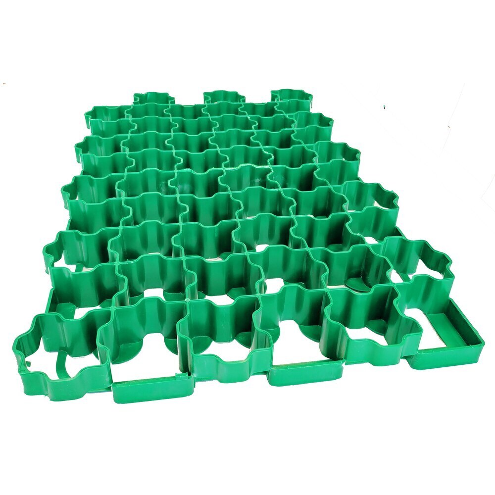 фото Решетка газонная пластиковая геокаркас лайт зеленая f900 640х395х50 мм
