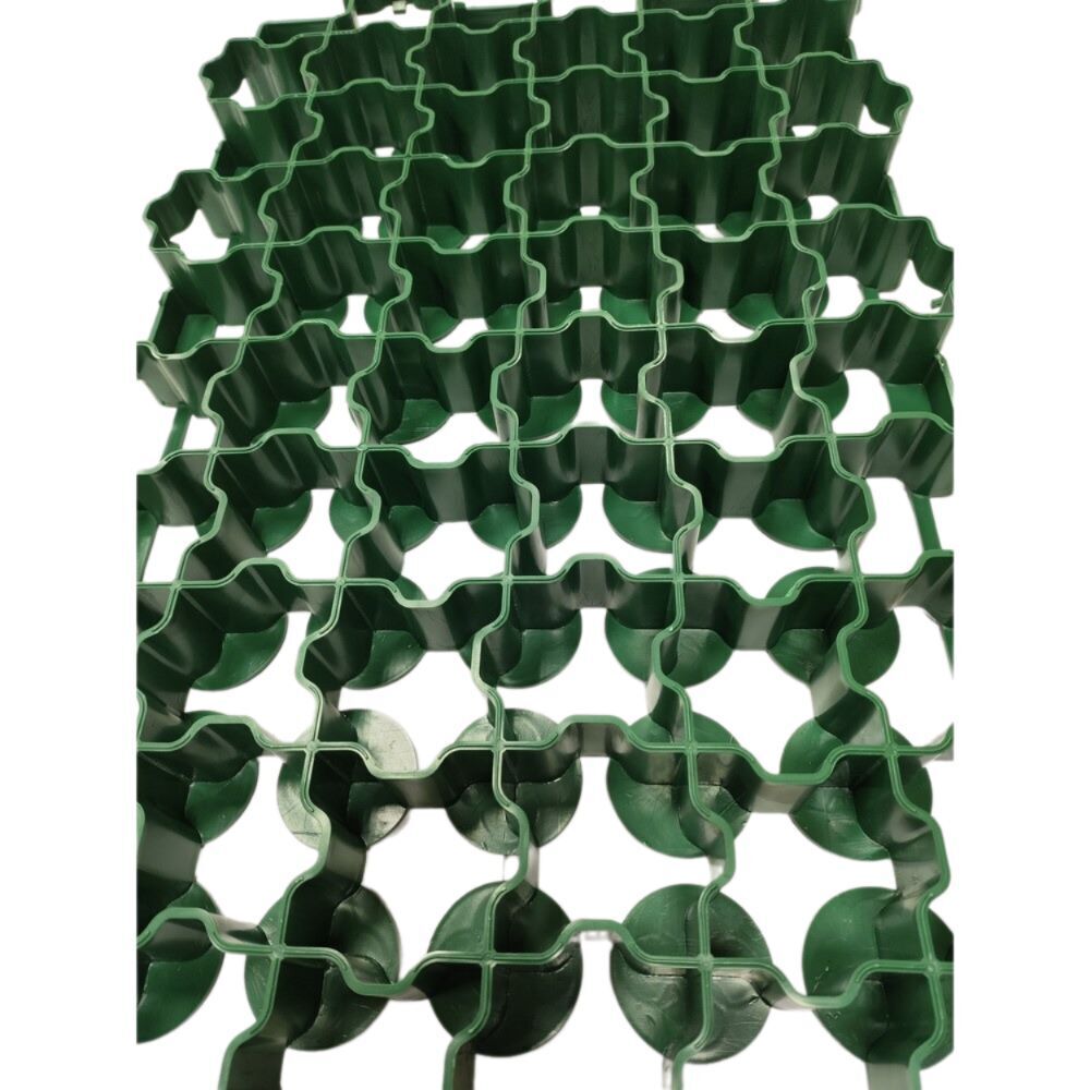 Решетка газонная пластиковая Геокаркас зеленая F900 640х395х50 мм газон гавриш вдоль дорожки 20г