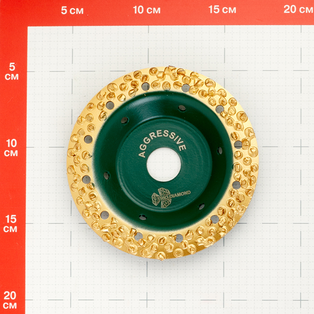 Диск шлифовальный Trio-Diamond Grand Aggressive d125 мм P8-10 на винтовом креплении плоский Вид№4