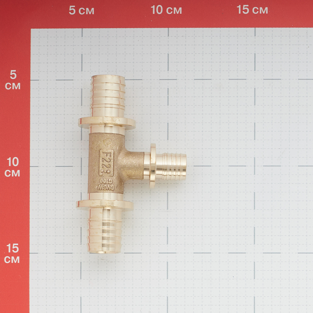 

Тройник Tece 16 х 20 х 16 мм редукционный латунный (760504)