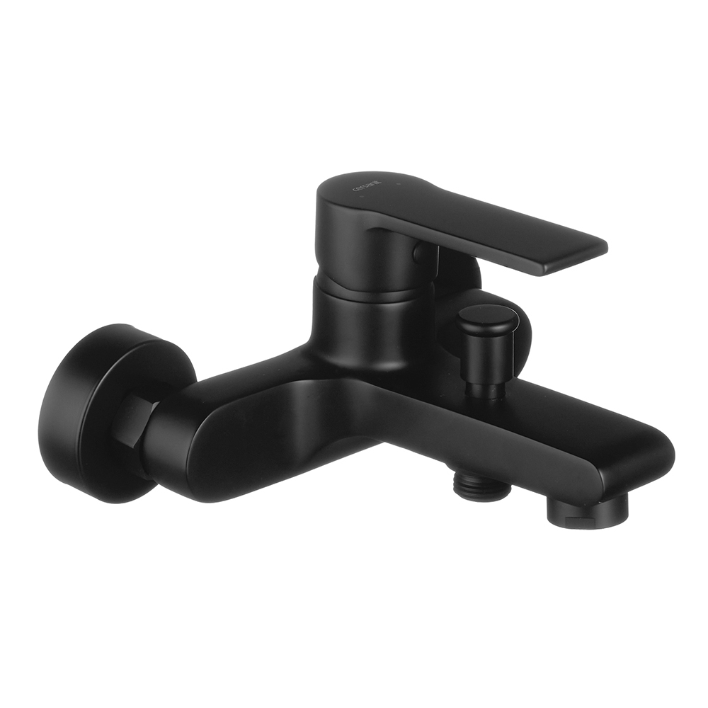 Смеситель для ванны Cersanit Brasco Black черный однорычажный с коротким изливом без лейки (63108) смеситель для ванны cersanit cari 63028