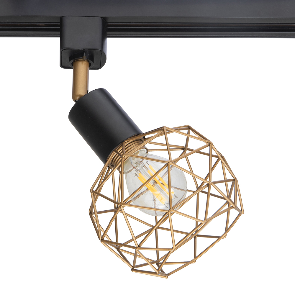 Трековый светильник однофазный Arte Lamp Sospiro 40 Вт Е14 1 кв.м черный (A6141PL-1GO) светильник потолочный arte lamp a6170pl 1go