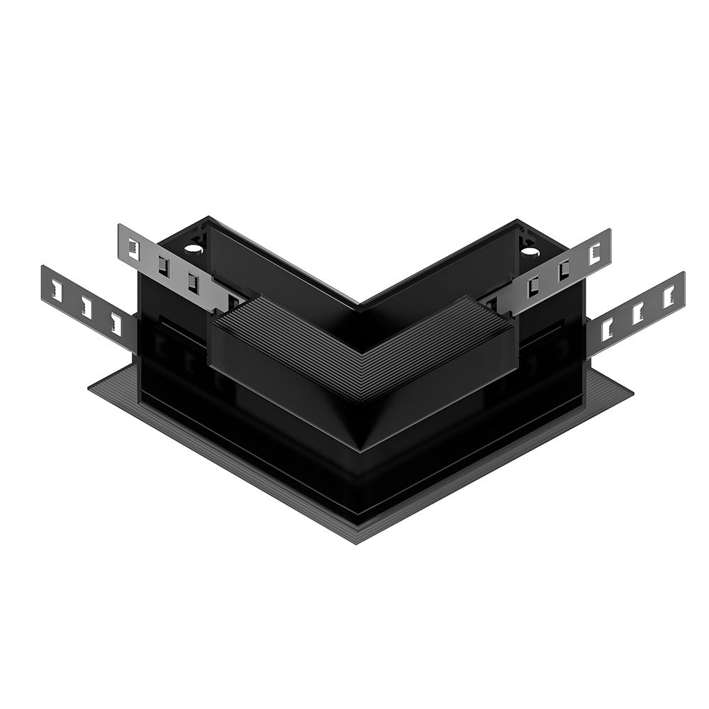 Коннектор для магнитного шинопровода L-образный Arte Lamp Linea черный (A487706) коннектор угловой для магнитного шинопровода arte lamp linea accessories a480606